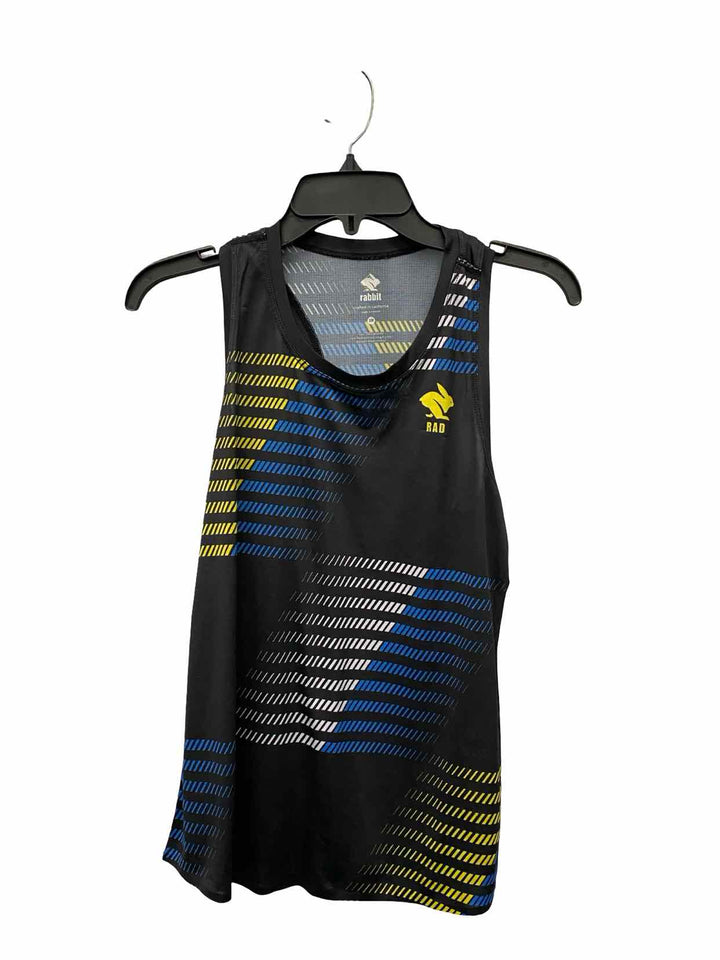 Rabbit Size S Black Blue & Yellow Athletic Tank Top