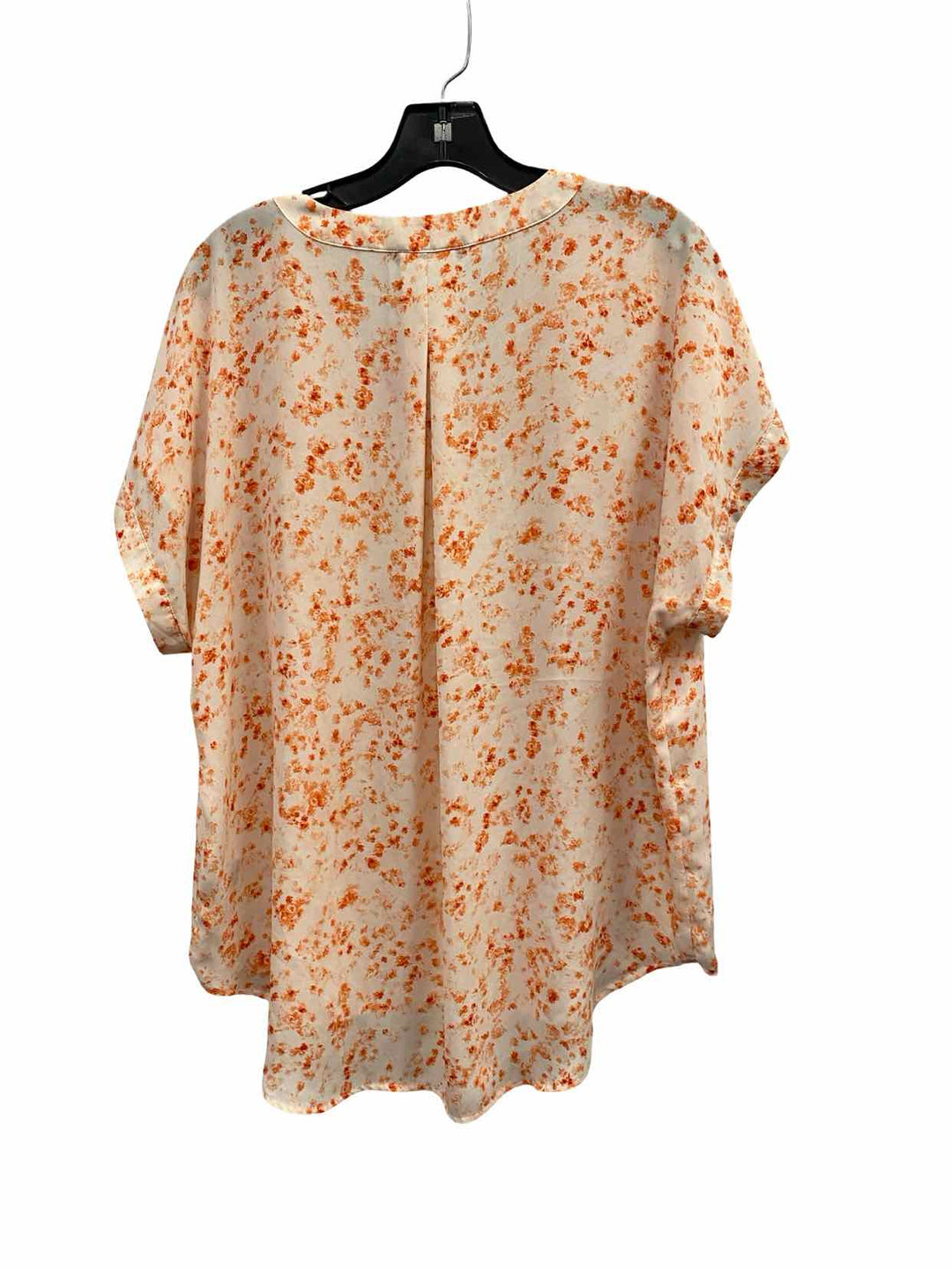 Simply Vera Size 2X Coral Print Short Sleeve Shirts