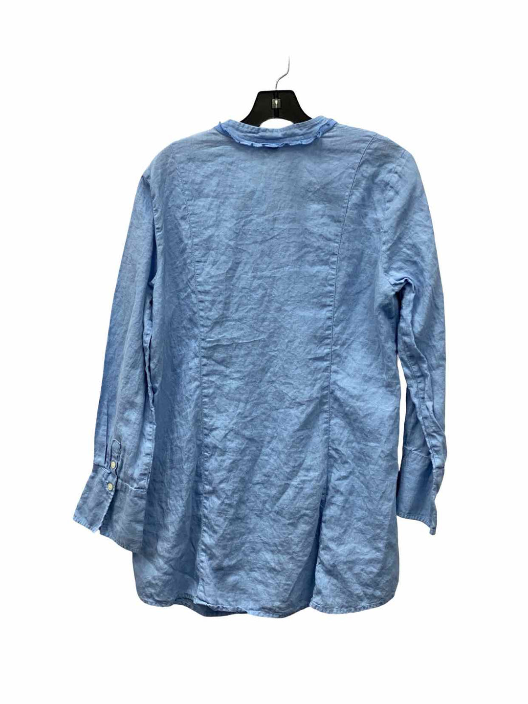 J Jill Size L Blue Long Sleeve Shirts
