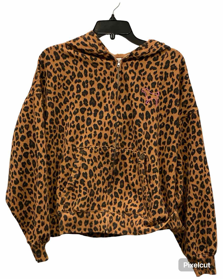Pink Size M Brown Black leapard Jacket