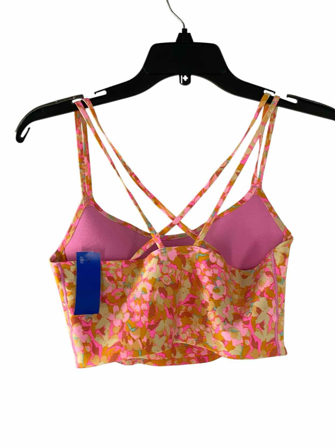 Aerie Size S Pink Orange Print Athletic Bra