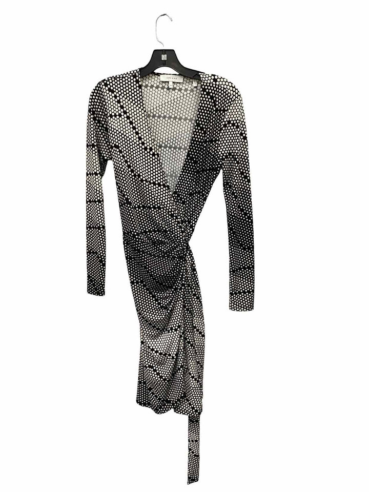 Lark & Ro Size M Black White Poka dot Dress