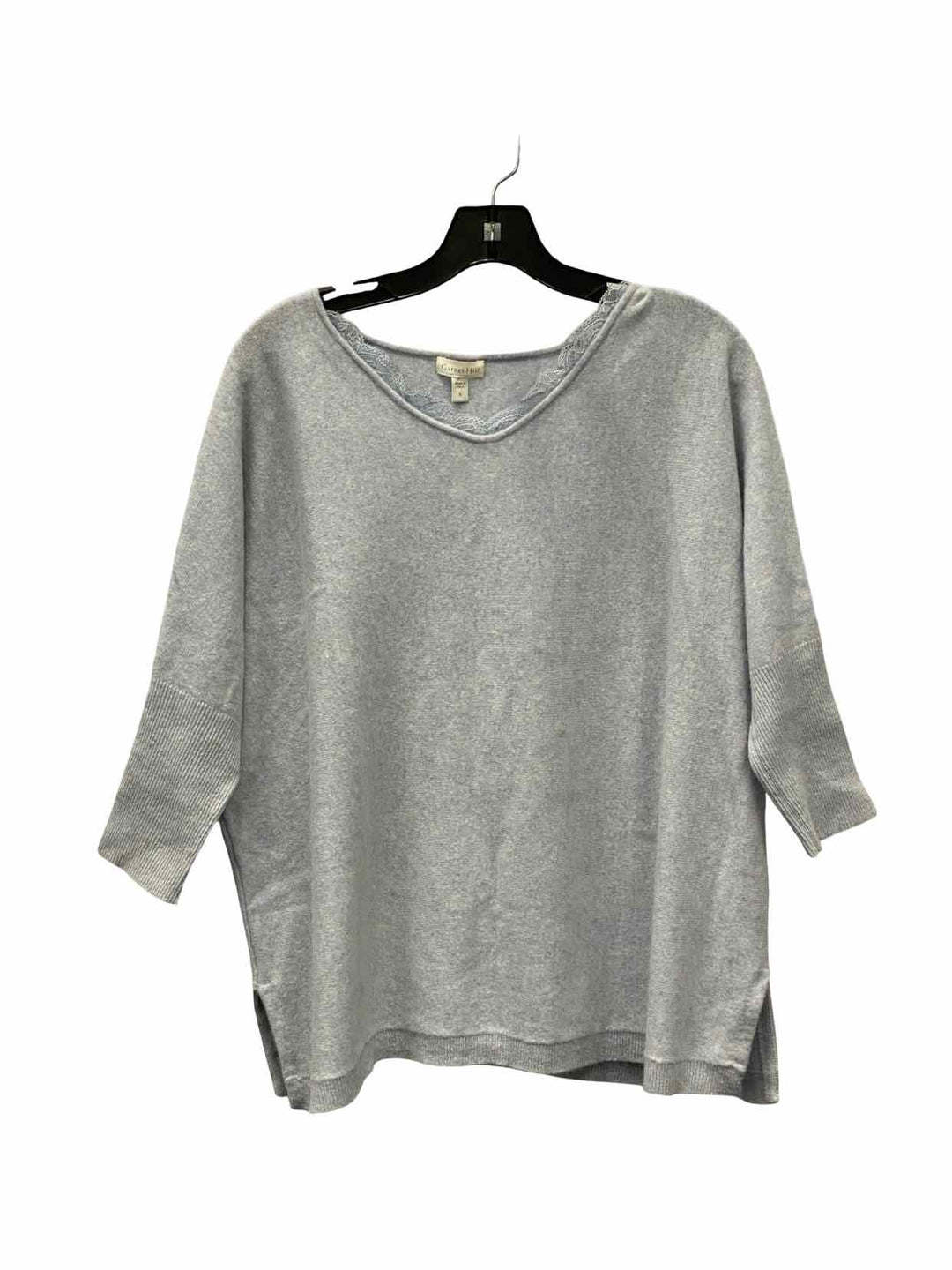 Garnet Hill Size S Baby Blue 100% cashmere Sweater