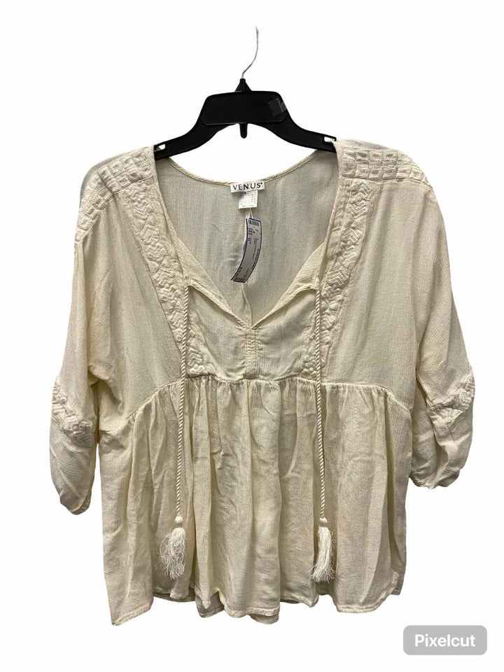 Venus Size M Cream Short Sleeve Shirts