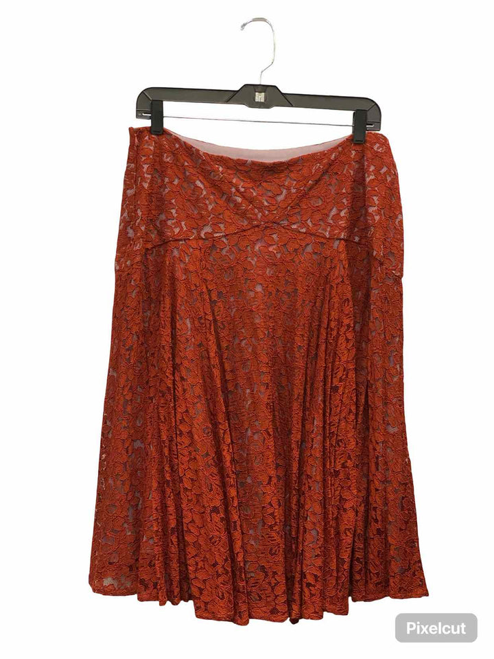 MoulineteSoeurs Size 10 Brown Lace Skirt