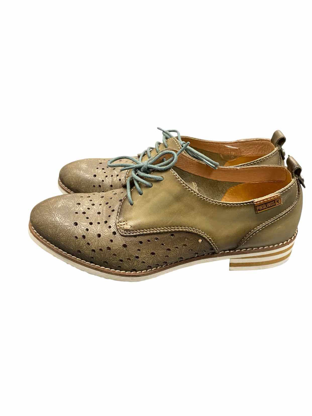 Pikolinos Shoe Size 36 Olive Leather Royal Derby Loafers