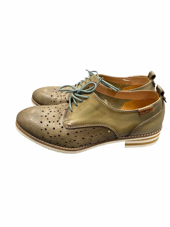 Pikolinos Shoe Size 36 Olive Leather Royal Derby Loafers