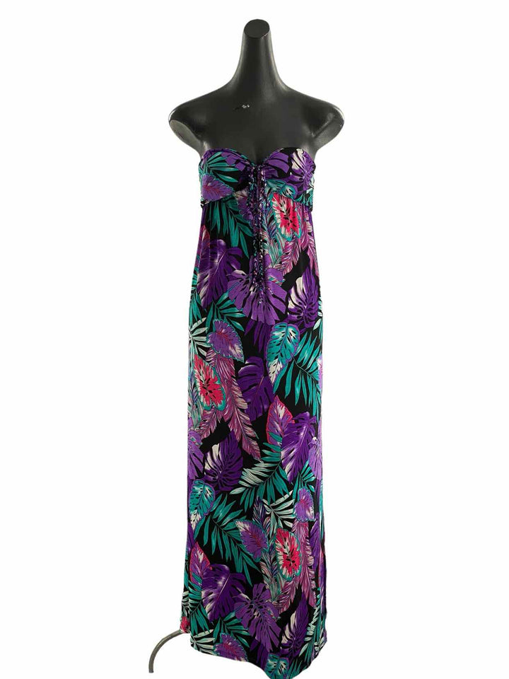 Unknown Brand Size M Purple Tropical Dress