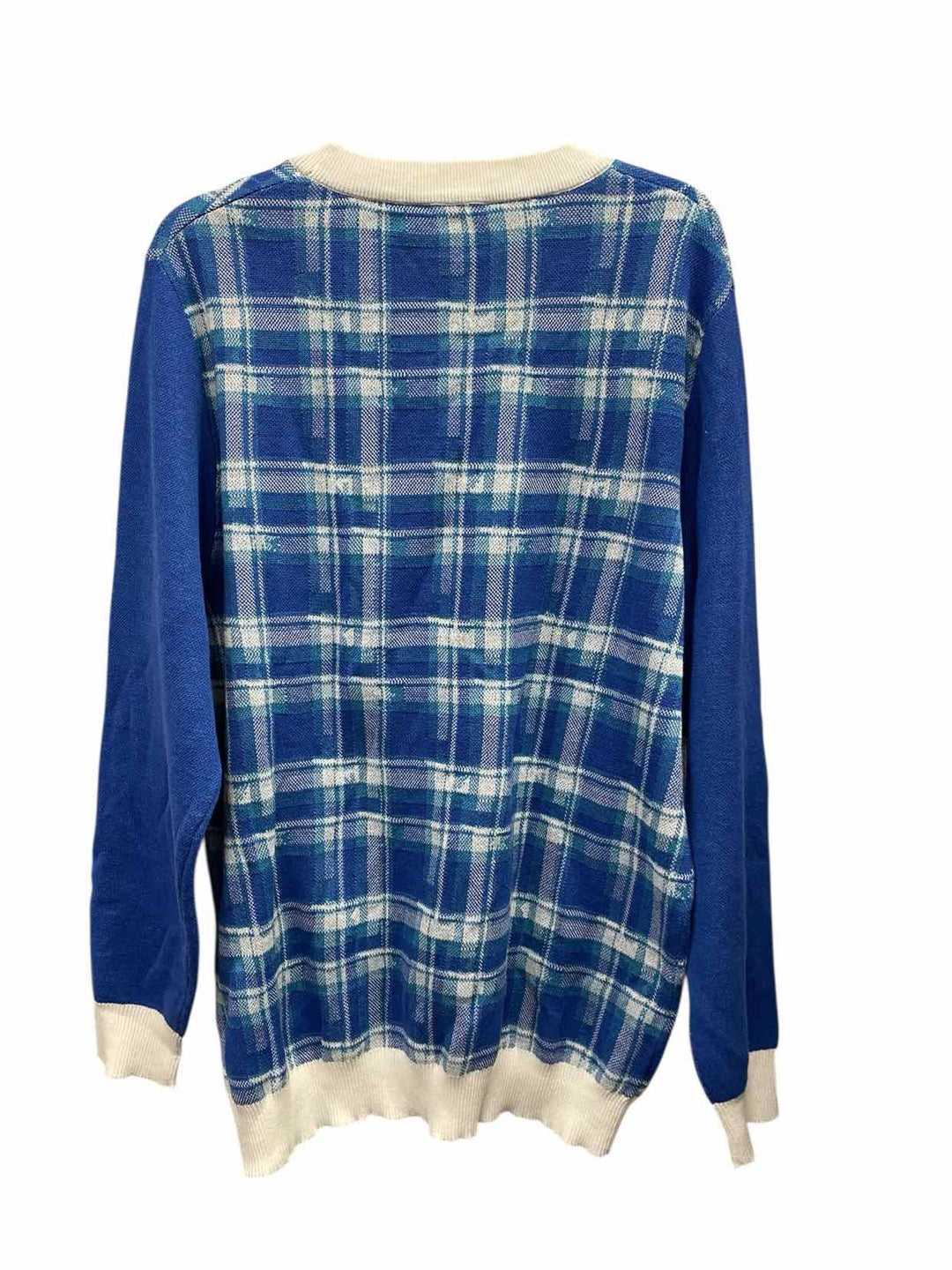 Unknown Brand Size XL Blue White 55% Cotton Sweater