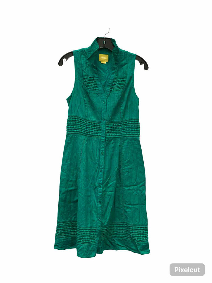 Maeve Size S Green 100% cotton Dress