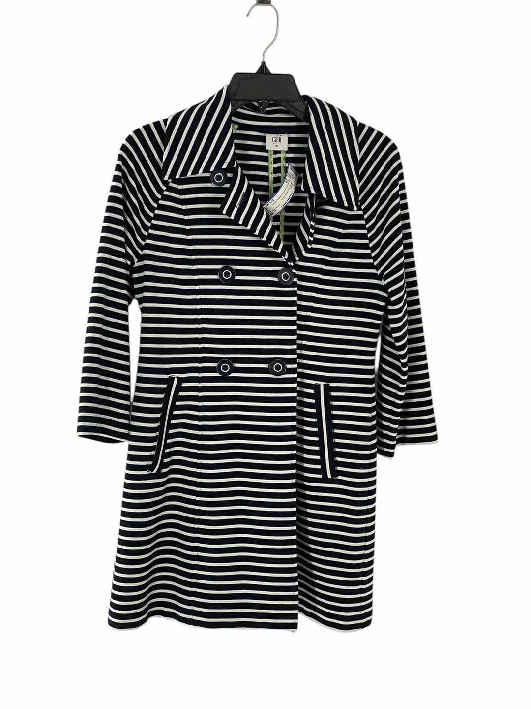 Cabi Size XS Dark Navy White Stripe Jacket