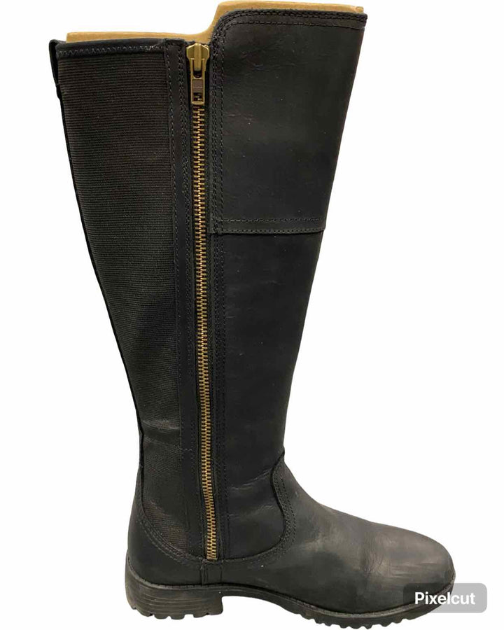 Ariat Shoe Size 7 Black Leather NWOT Sutton II Waterproof Boots(knee)