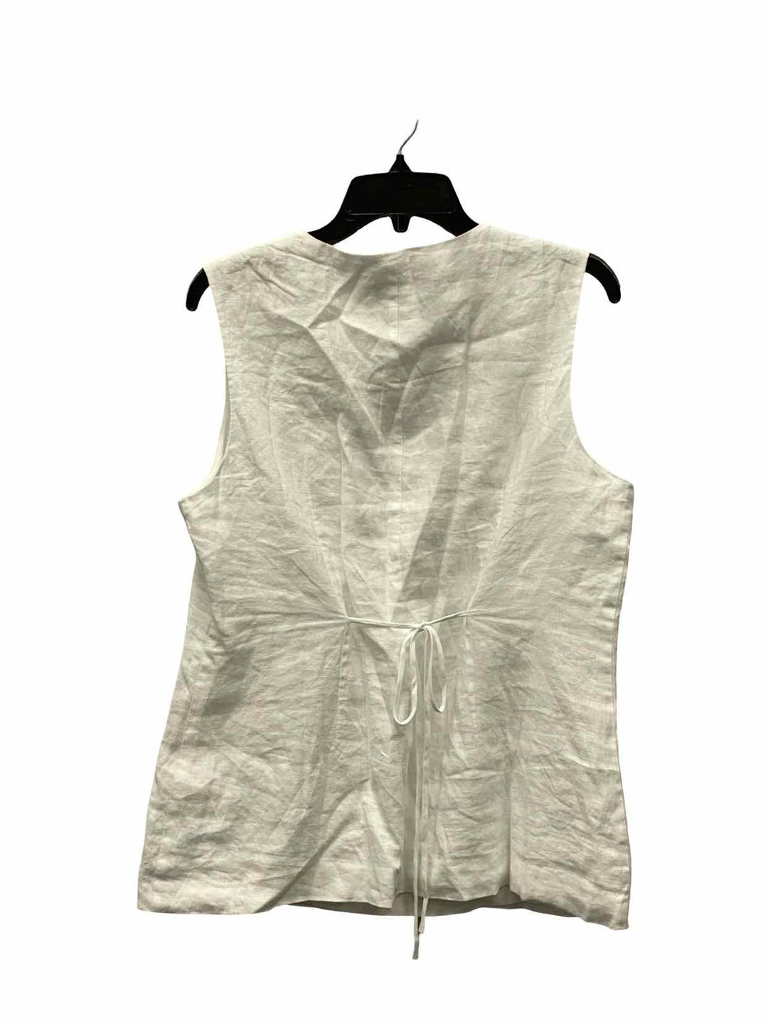 Quince Size S White 100% Linen Tank Top