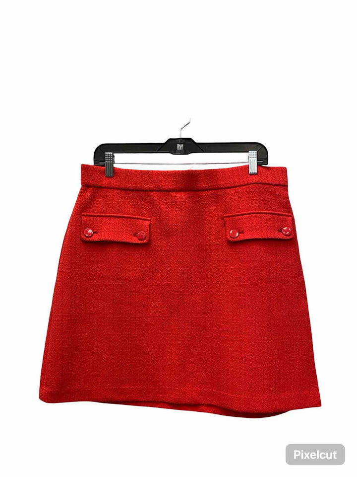 Loft Size L Red Skirt