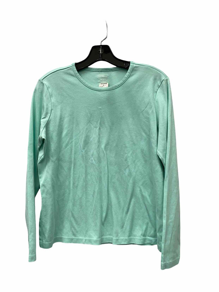 LL Bean Size M Cyan Cotton Long Sleeve Shirts
