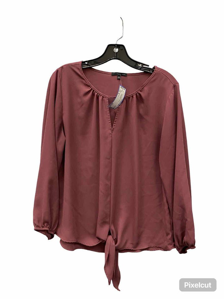 West Kei Size M Burgundy Long Sleeve Shirts