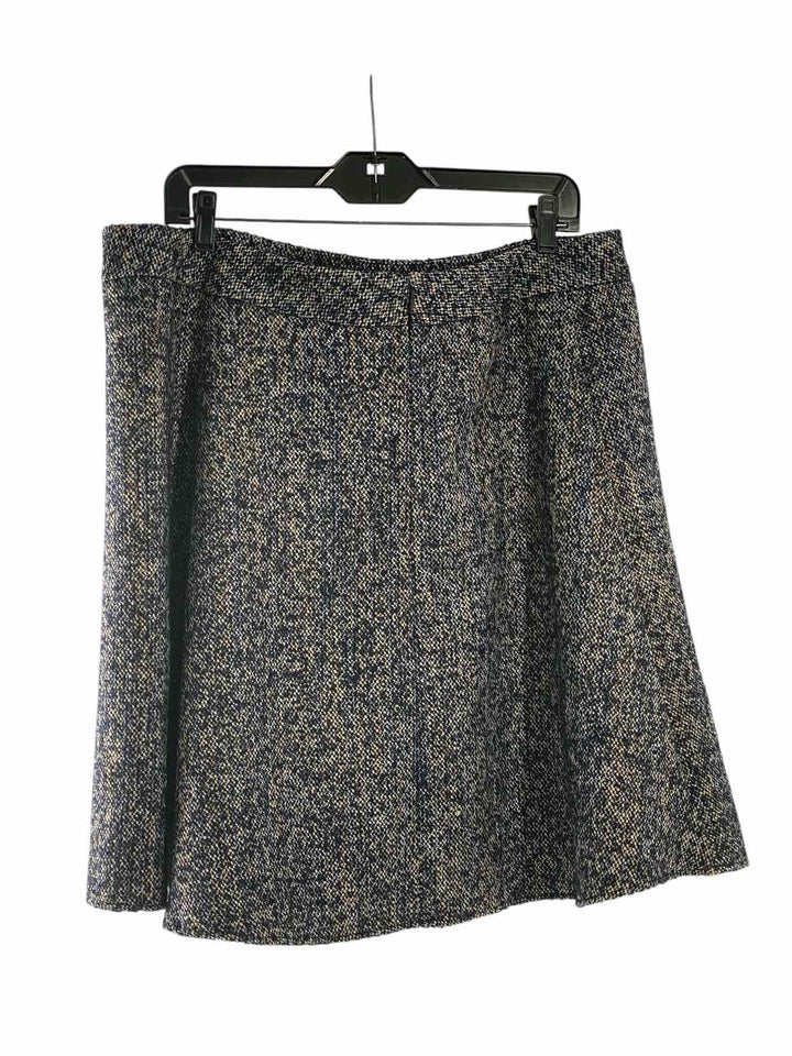 Ann Taylor Size 16 Navy Black Print Skirt