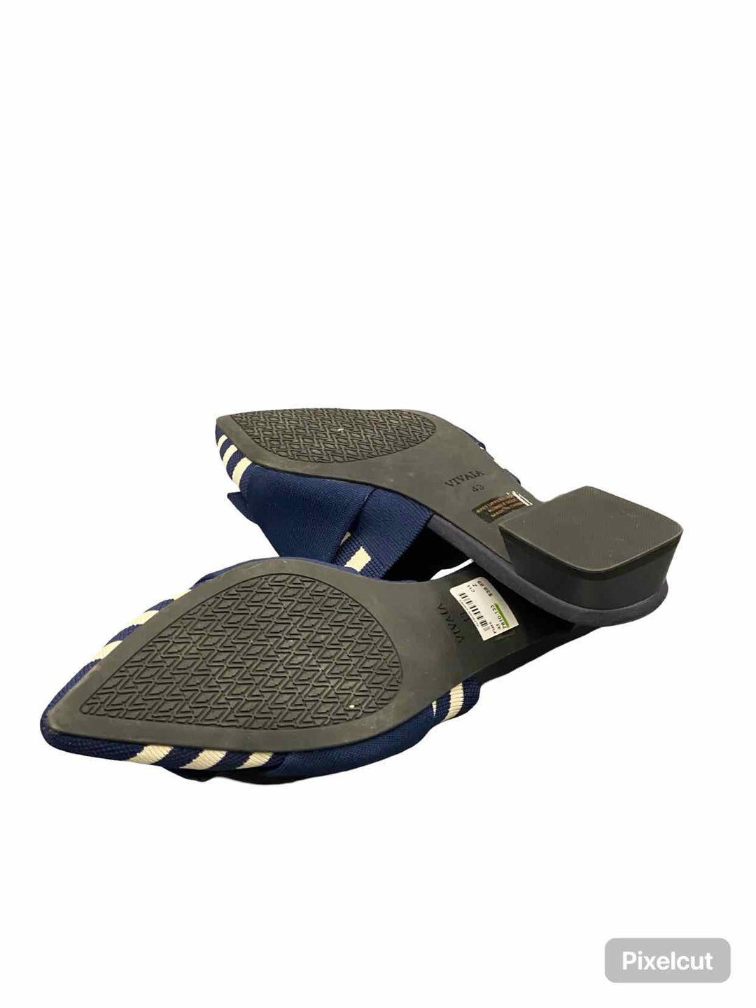 Vivaia Shoe Size 43 Navy Pointed-Toe Knot Sandals(Yaffa) NWOT Flats