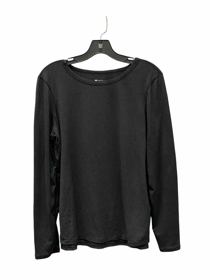 Zella Size L Charcoal Athletic Long Sleeve