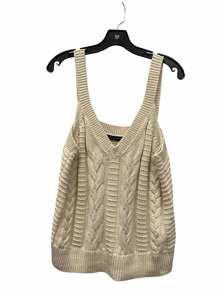 Banana Republic Size L Cream Knit Tank Top