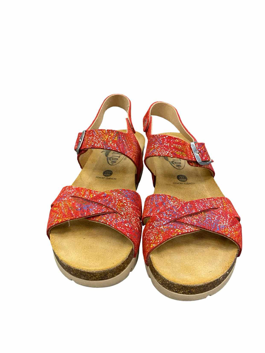Plakton Shoe Size 37 Red Leather Sandals