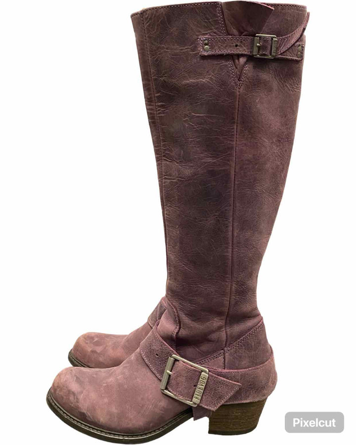 John Fluevog Shoe Size 9 Lavender Leather Adriana Luna Boots(knee)