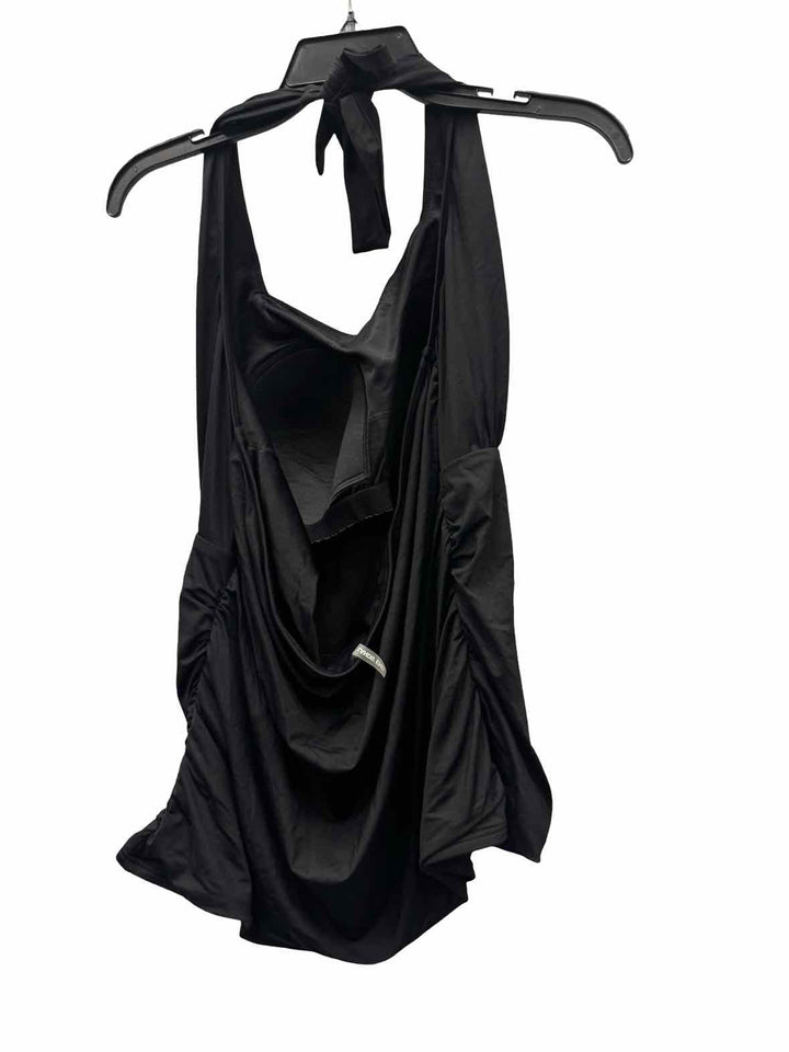 Lands End Size 22 Black Swimsuit Top