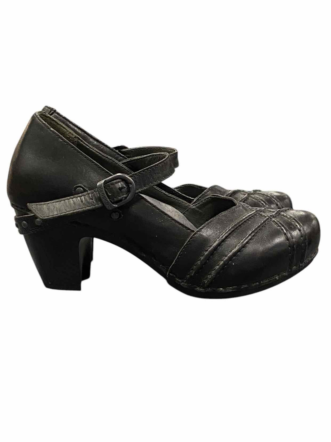 Dansko Shoe Size 39 Black Leather Heels