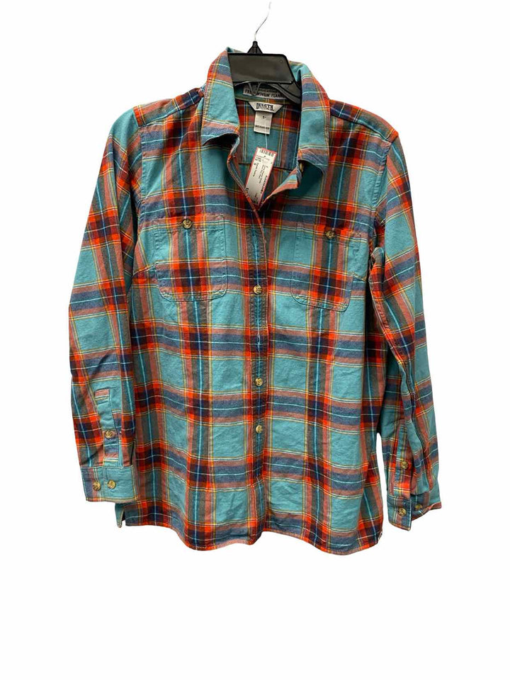 Duluth Trading Size S Blue Red Plaid Long Sleeve Shirts