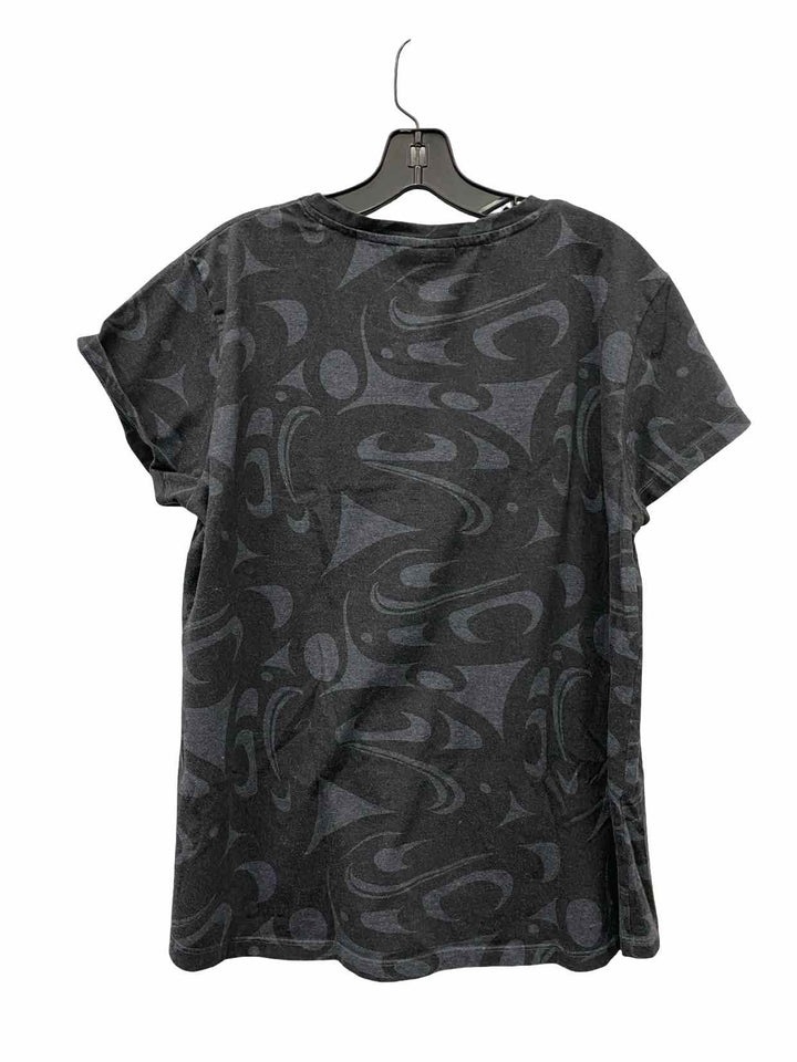 Wild Coast Size L Gray Print Short Sleeve Shirts