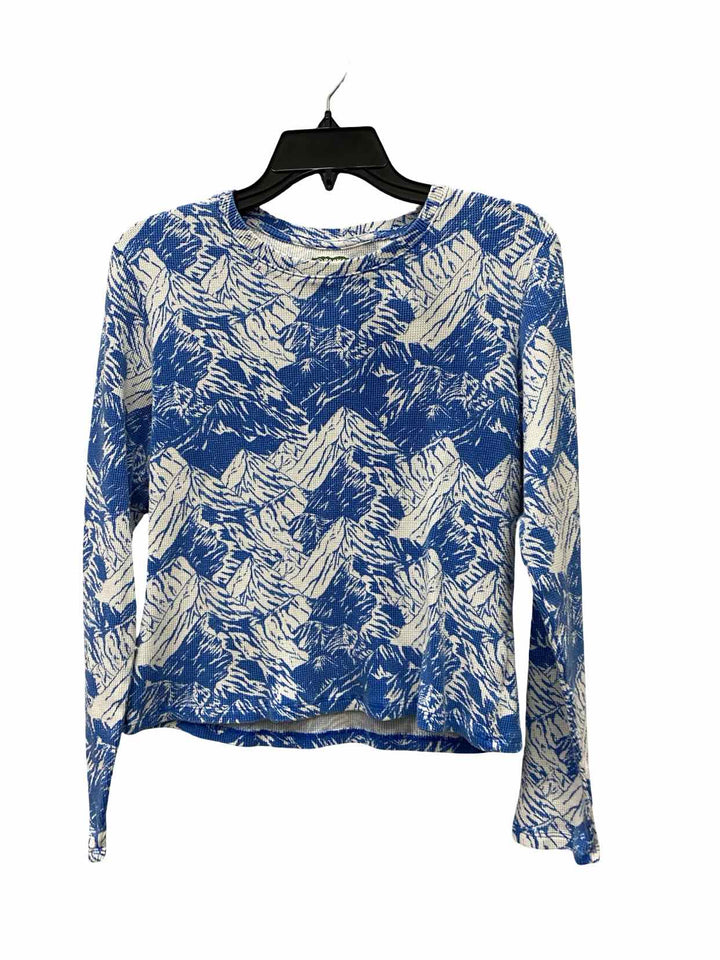 Parks Project Size M Blue White Print Long Sleeve Shirts