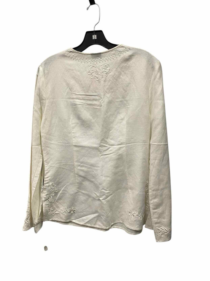 Tribal Size 6 White Long Sleeve Shirts