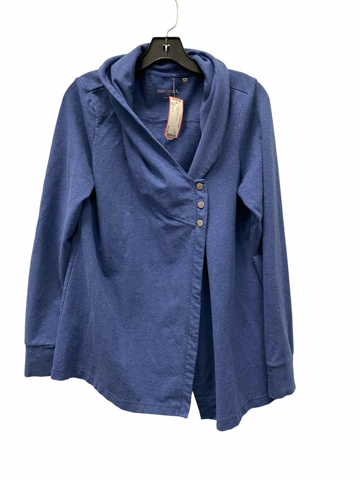 Danskin Size L Blue Long Sleeve Shirts