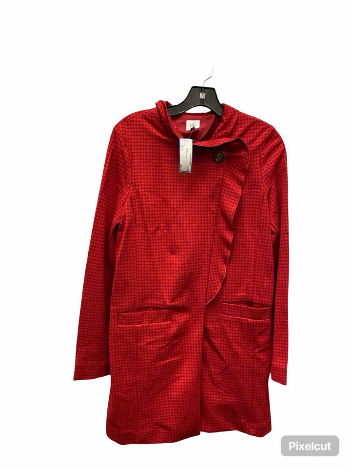 Cabi Size S Red Houndstooth Jacket