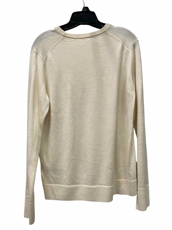 Uniqlo Size M Ivory 100% Wool Sweater