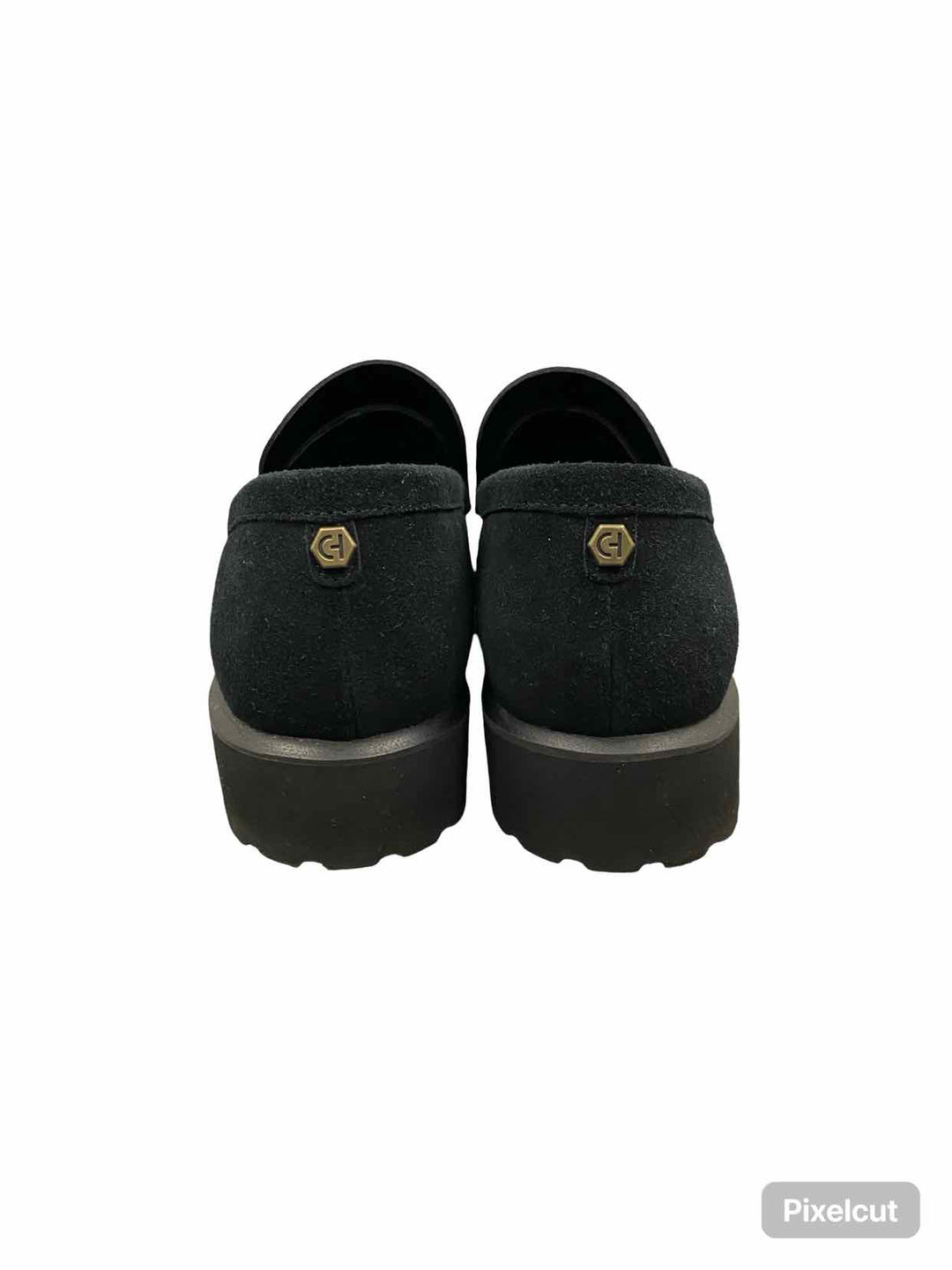 Cole Haan Shoe Size 8 Black Suede Gwendolyn Penny Loafers