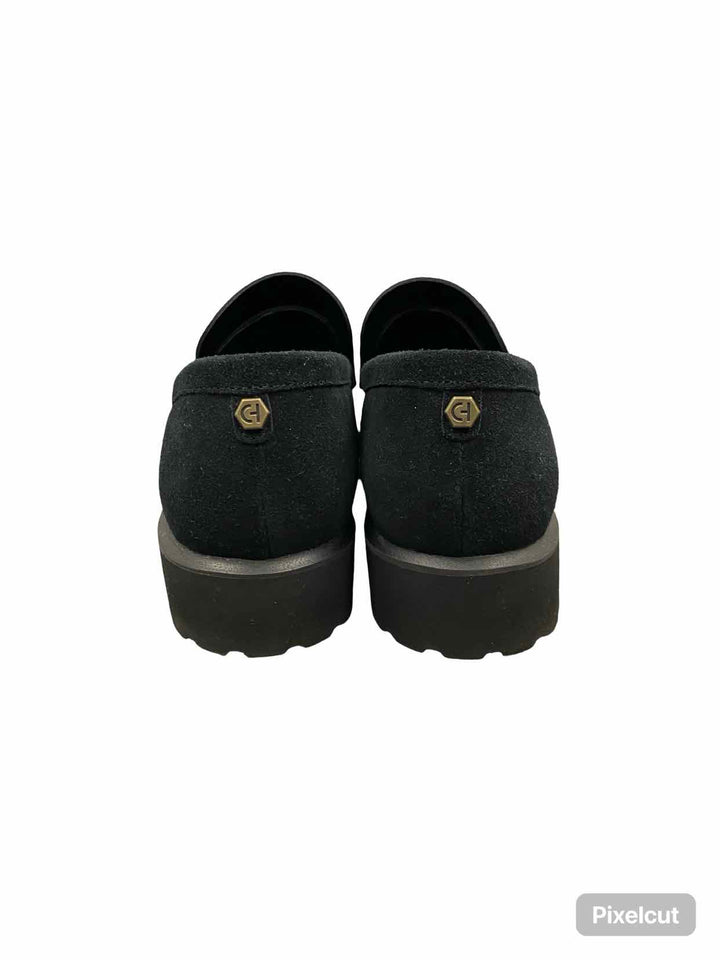 Cole Haan Shoe Size 8 Black Suede Gwendolyn Penny Loafers