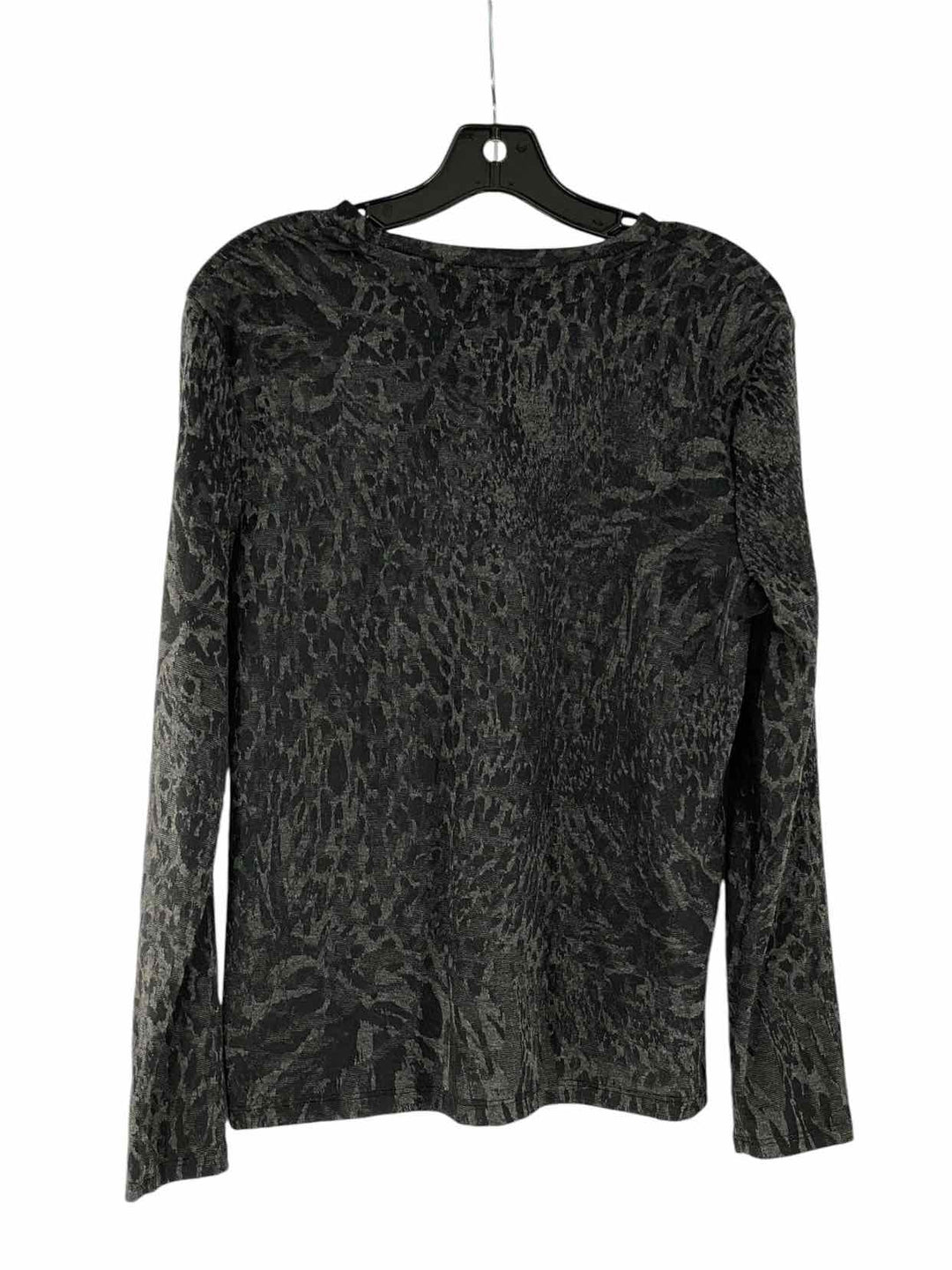 Simply Vera Size L Dark Grey Black Print Long Sleeve Shirts