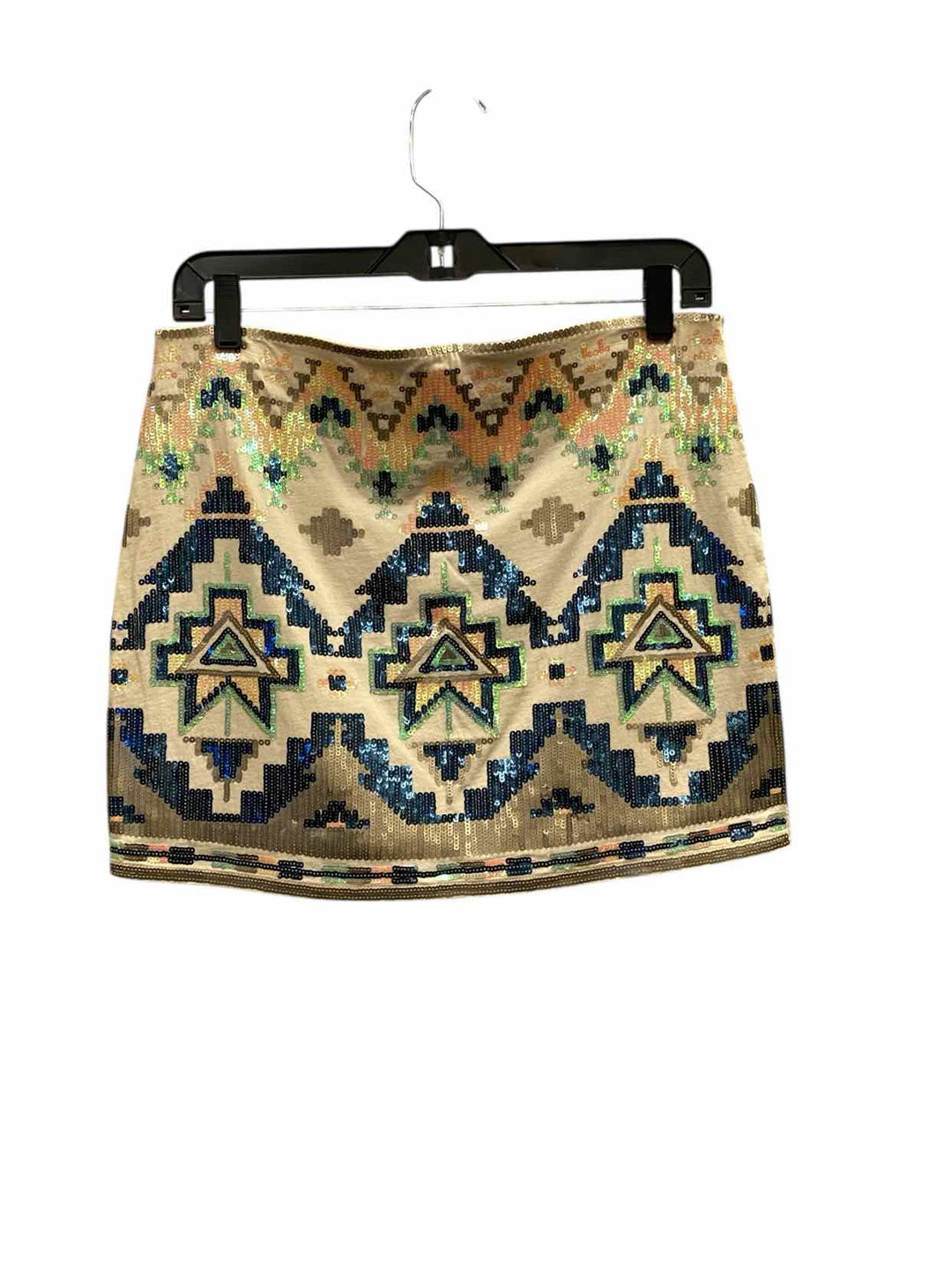 Express Size S White Multi Skirt