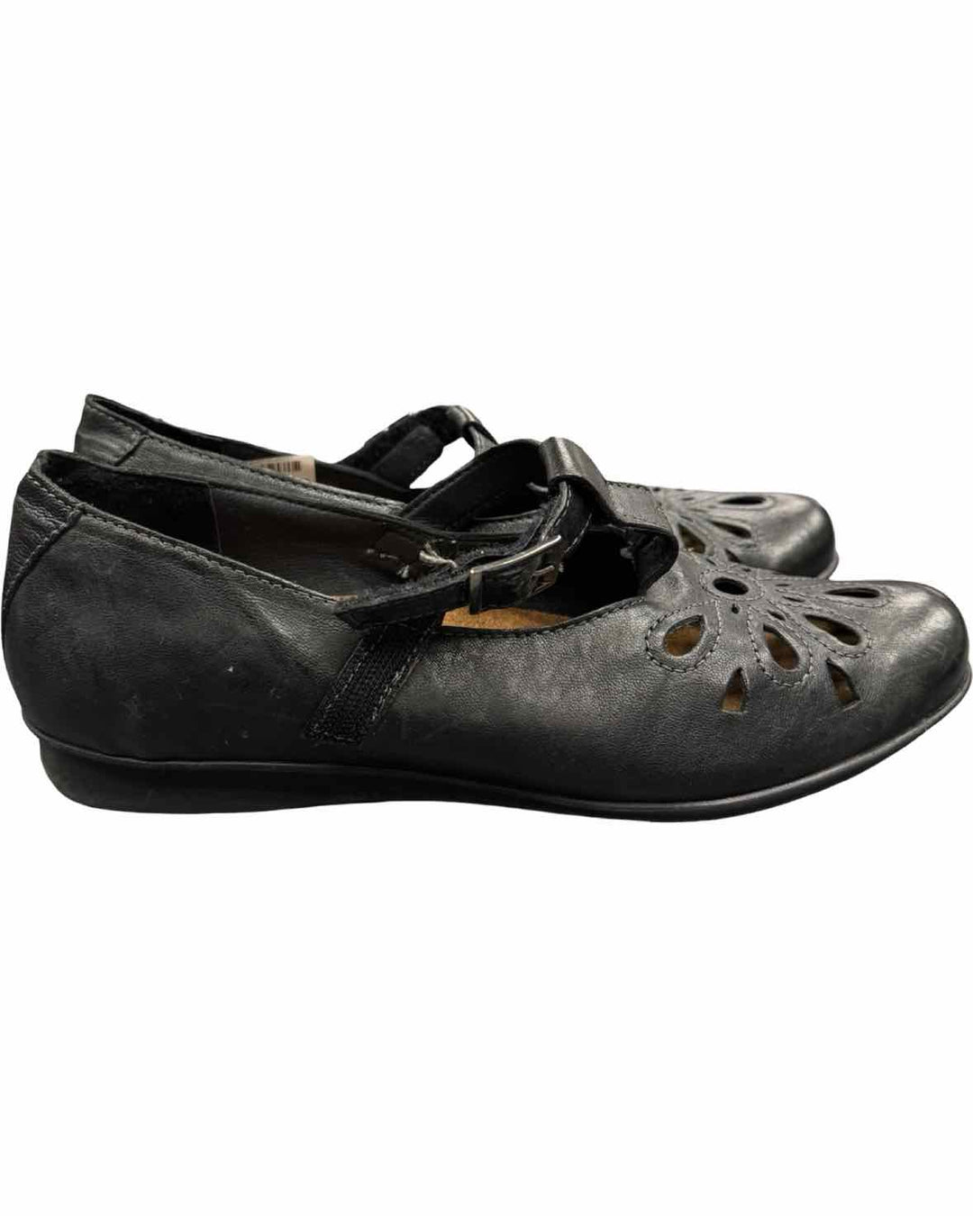 Taos Shoe Size 39 Black Leather Garden Shoe Flats