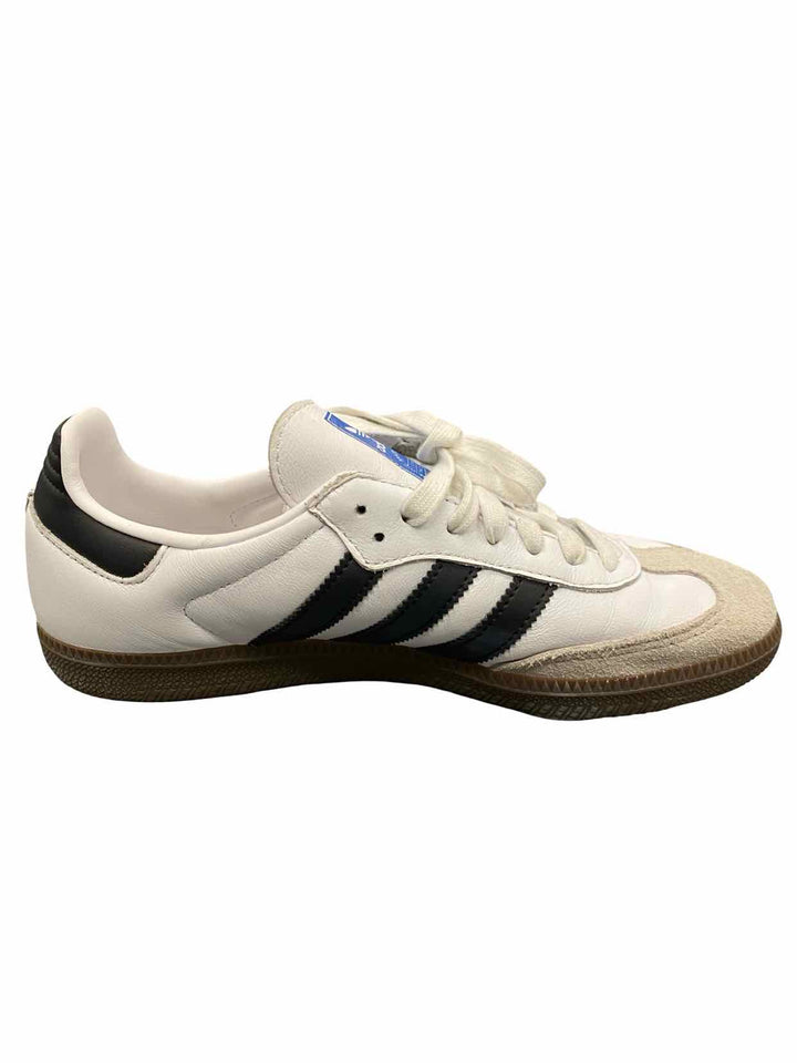 Adidas Shoe Size 8 White Black Leather Samba Sneakers