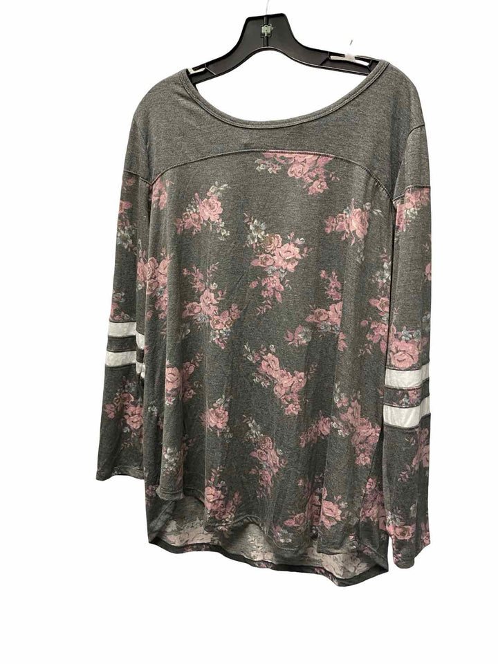 Lane Bryant Size 3X Grey Long Sleeve Shirts