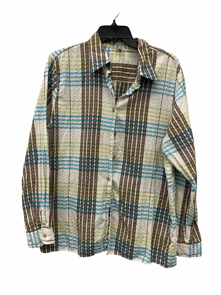 Foxcroft Size 15 Multi-Color Long Sleeve Shirts