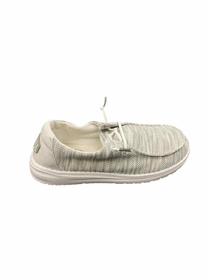 Hey Dude Shoe Size 5 Grey White Sneakers