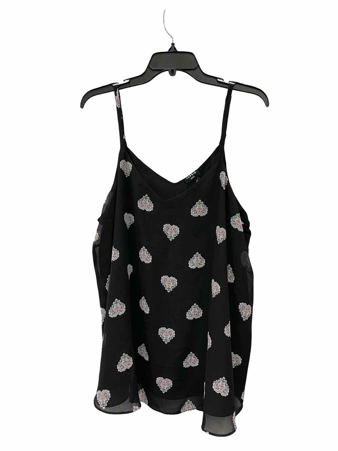 Torrid Size 2X Black White Polka Dot Tank Top