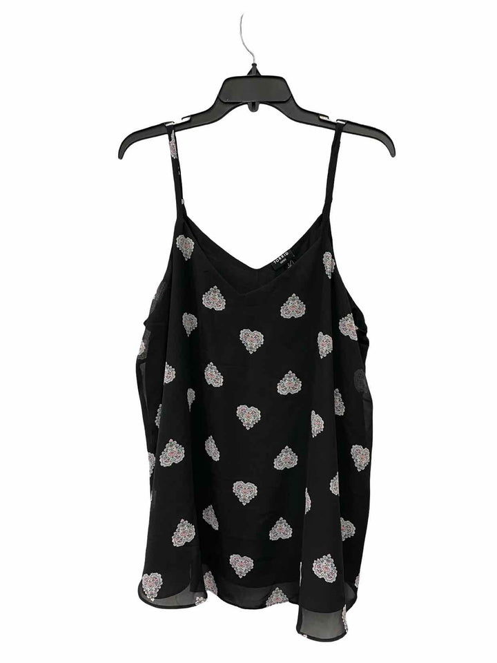 Torrid Size 2X Black White Polka Dot Tank Top
