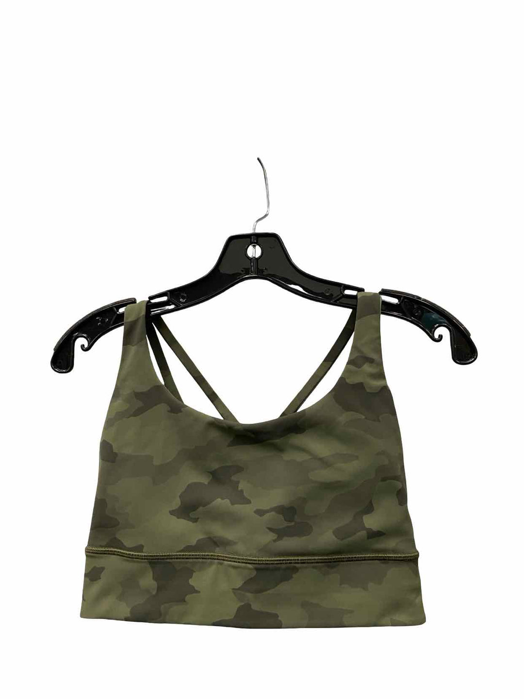 Lululemon Size 8 Green camo print Athletic Bra