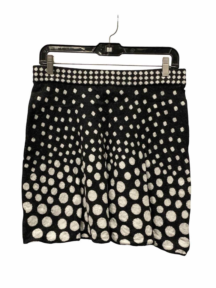 Krimson Klover Size M Black White Poka dot 52% Merino/ 33% Cotton Skirt