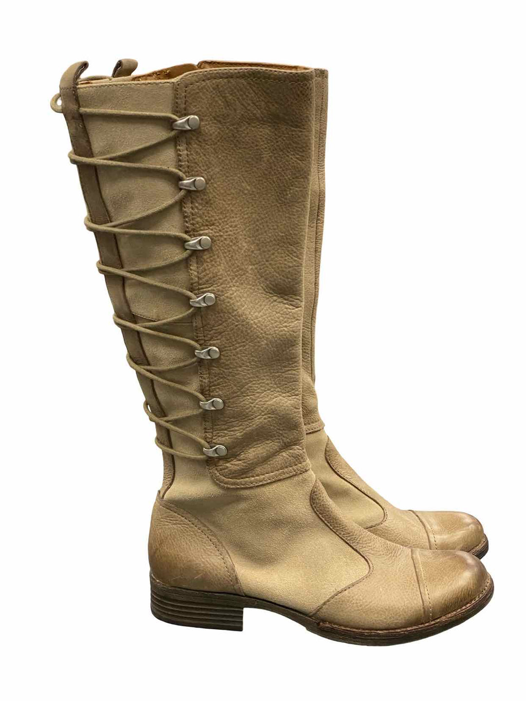 Naya Shoe Size 6.5 Beige Leather Apollonia Boots(knee)