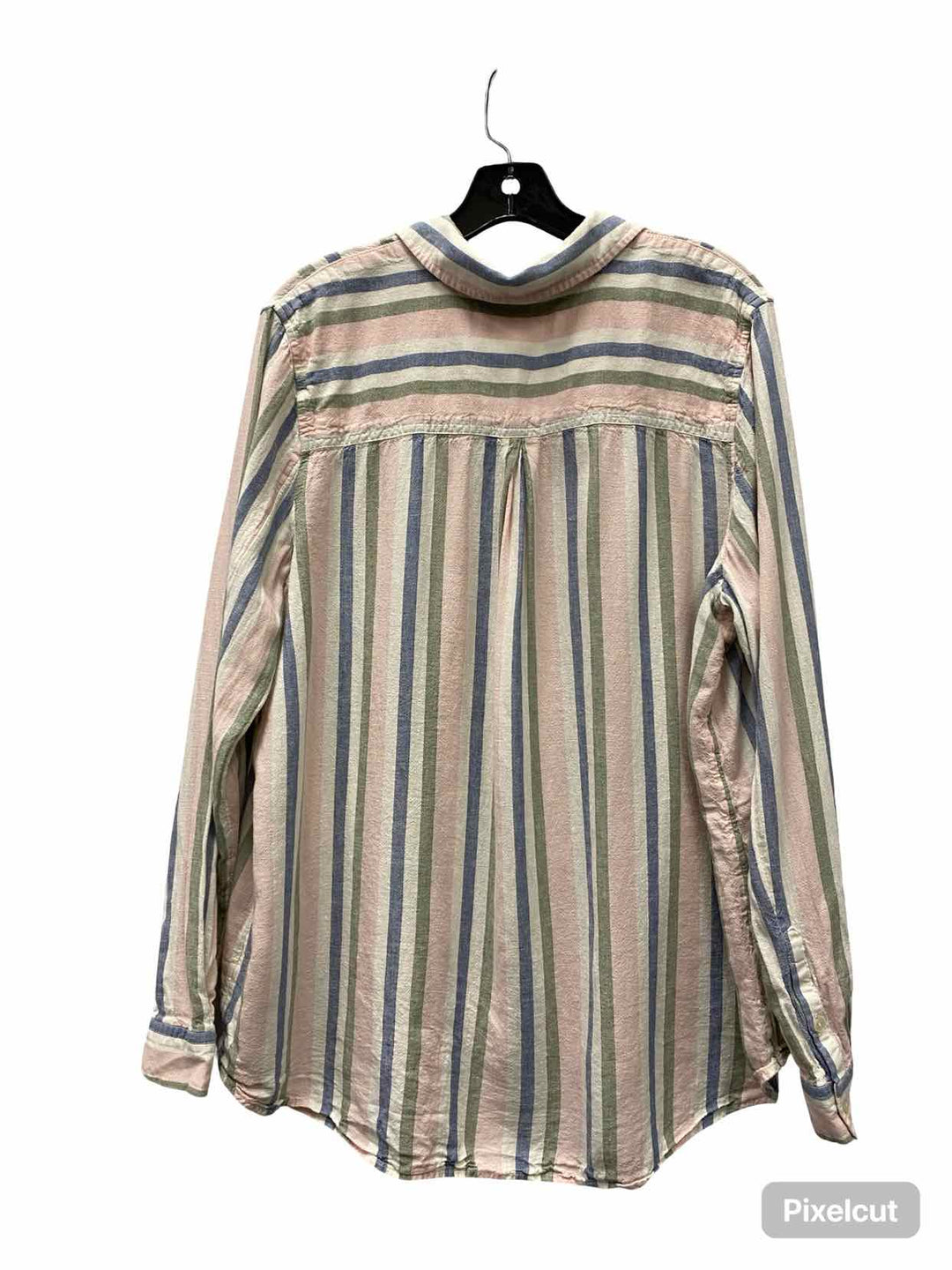 Caslon Size XL Multi-Color Stripe Long Sleeve Shirts